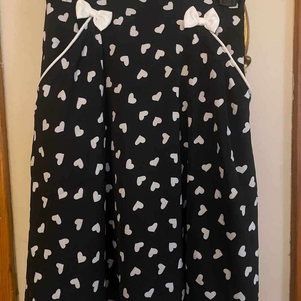 ELEGANT Cute Black Skirt With White Hearts 🖤 🤍